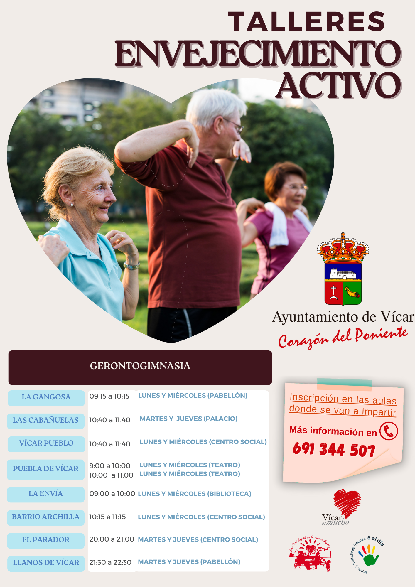 TALLERES DE ENVEJECIMIENTO ACTIVO